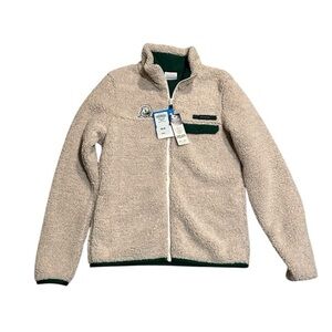 NWT Women’s Columbia Cream Oregon Ducks Mountain Side Heavyweight Fleece Jacket